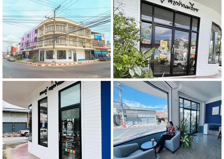 ขายด่วน ลดราคา อาคารพาณิชย์ 3 ชั้น อยู่หัวมุม ต.ในเมือง อ.เมืองร้อยเอ็ด ใกล้บึงพลาญชัย Tel. 0632897879