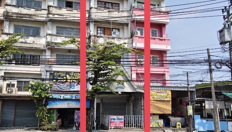 ขายอาคารพาณิชย์ ปากซอยประชาอุทิศ 127 ใกล้บิ๊กซี ติดถนนใหญ่ ทำเลศักยภาพสูง โทร 063-365-9464