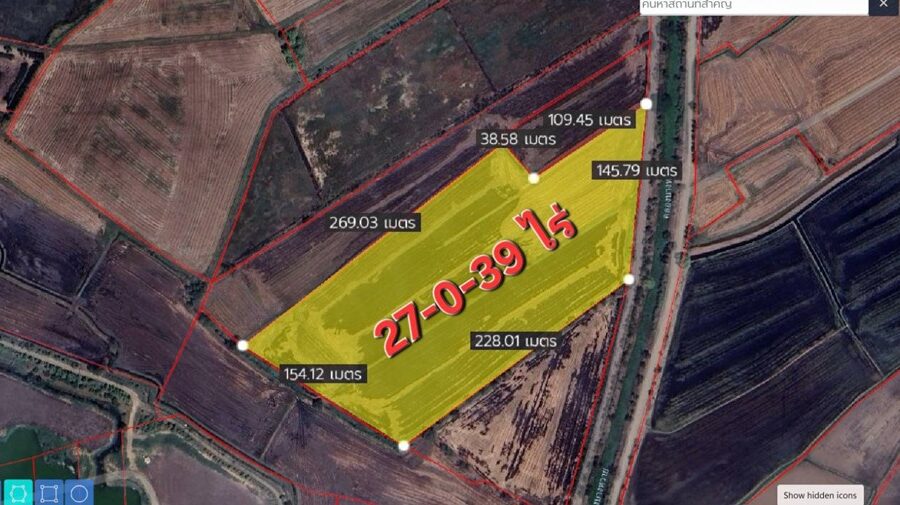 ขายที่ดิน อยุธยา บางปะอิน 68-2-9 ไร่ ด้านหน้าติดถนนใหญ่ 347 ราคาพิเศษ โทร.084-1416555