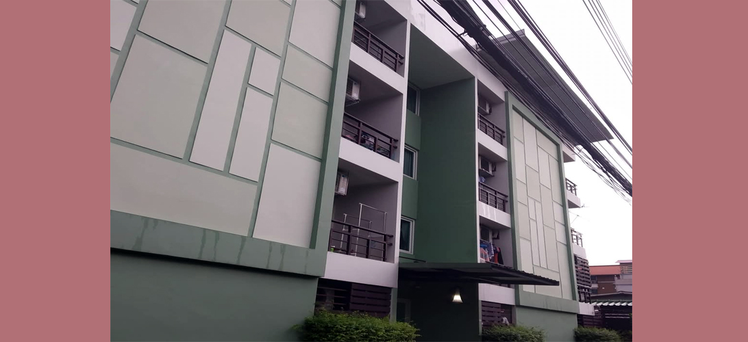 ให้เช่า หอพัก รถไฟฟ้าสายสีเหลืองสถานีศรีกรีฑา ทีพักรายเดือน ใกล้แอร์พอร์ตลิงค์หัวหมาก ราคา4500 ติดถนนใหญ่