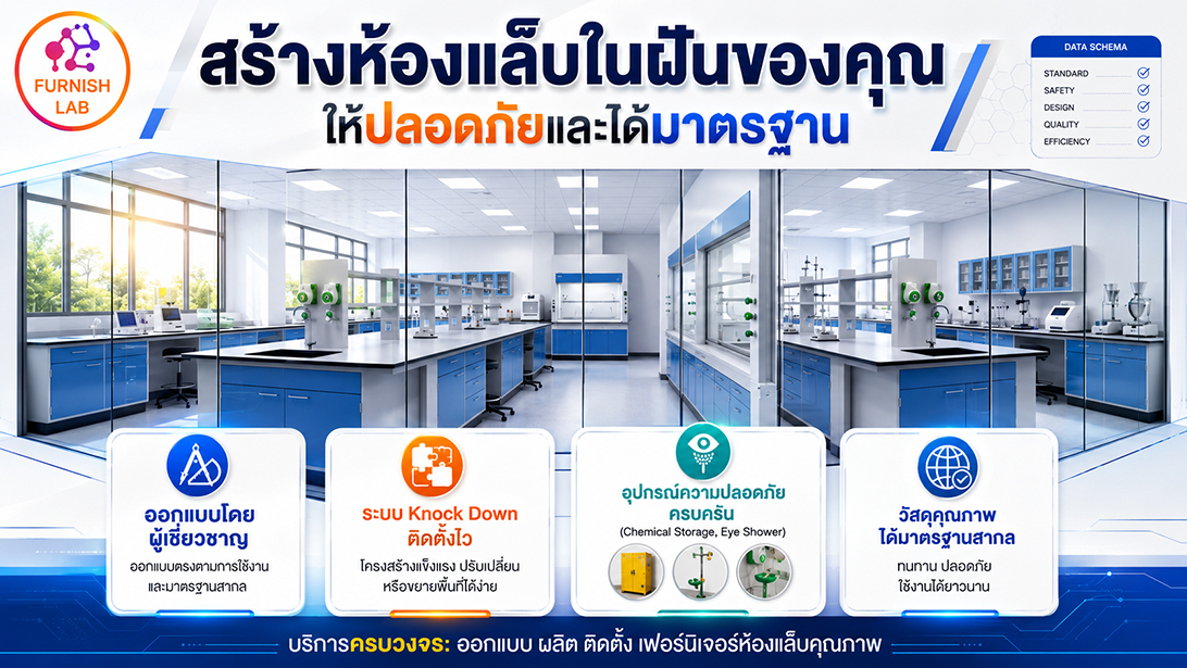 สินค้า รับผลิตตามความต้องการเฟอร์นิเจอร์ห้องแล็บ มาตรฐานห้องปฏิบัติการ จำหน่าย มาตรฐานISO ออกแบบครบวงจร